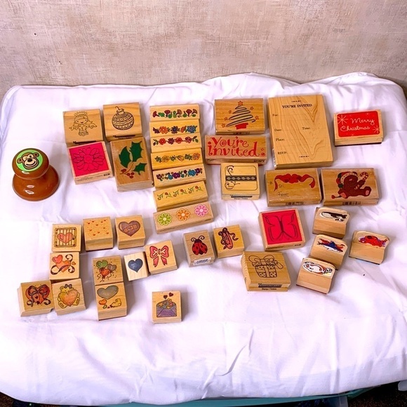 Ink pad stamps 38 in total - Picture 1 of 8